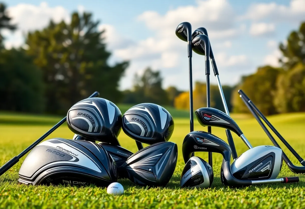 Titleist GT1 driver and fairway woods on a golf course