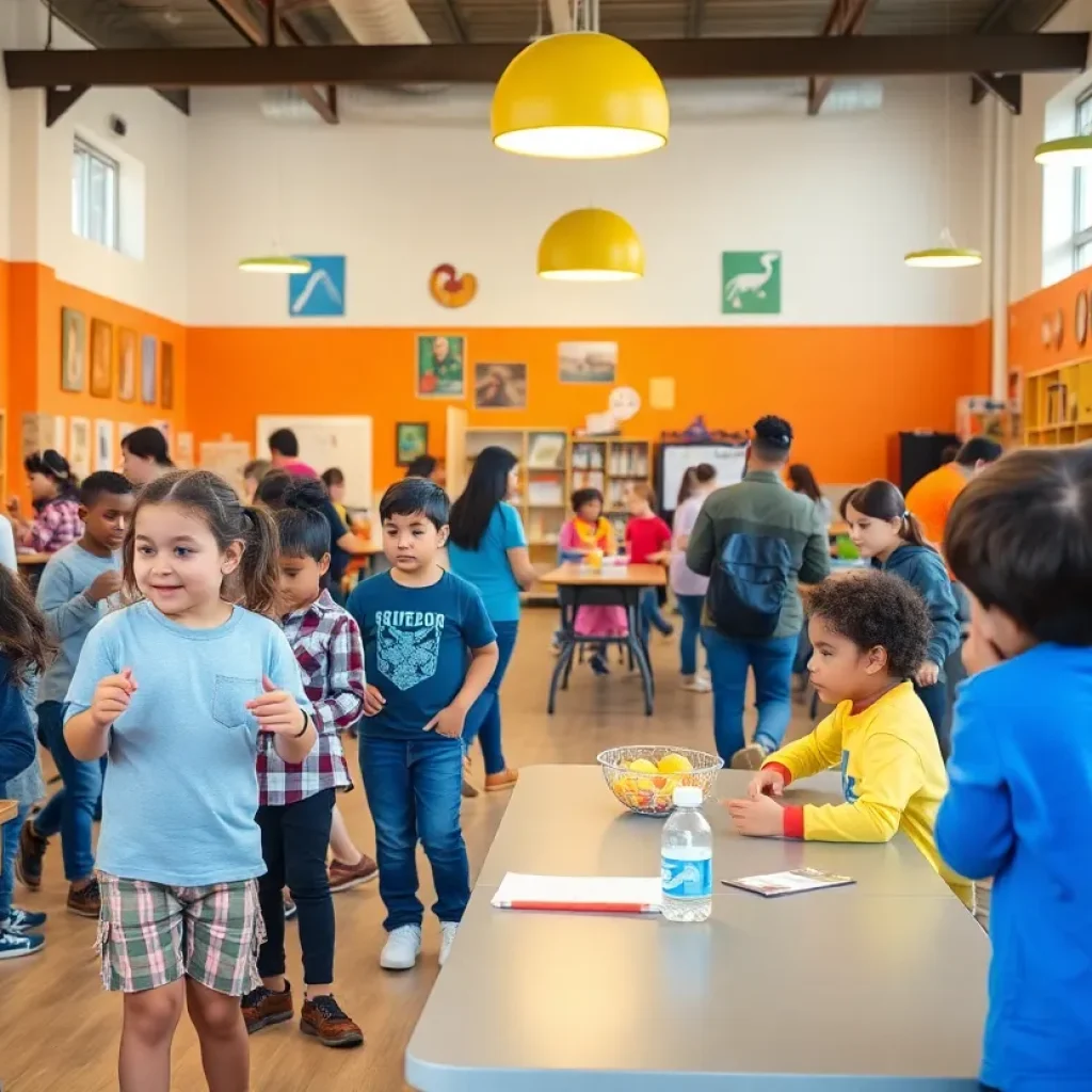 Kids participating in youth activities at a community center in Tampa Bay.