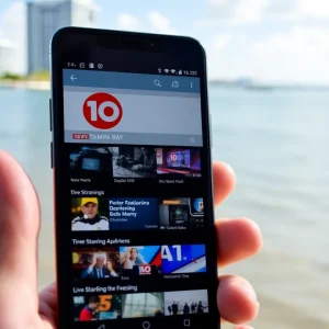 User interface of the 10 Tampa Bay app on a smartphone