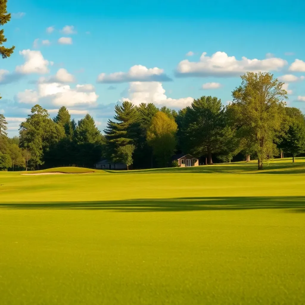 Close Up of Beautiful Golf Course