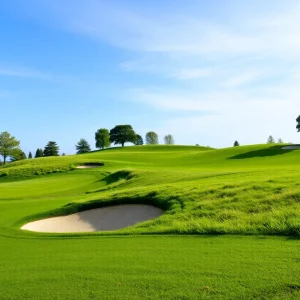 Close-up of a Beautiful Golf Course