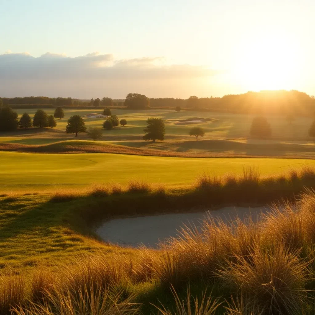 Close-up view of a beautiful golf course at Duran Golf Club