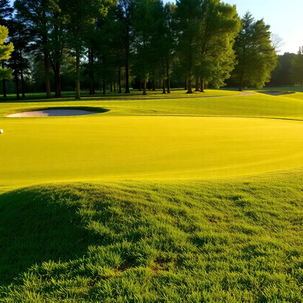 Close Up of a Beautiful Golf Course