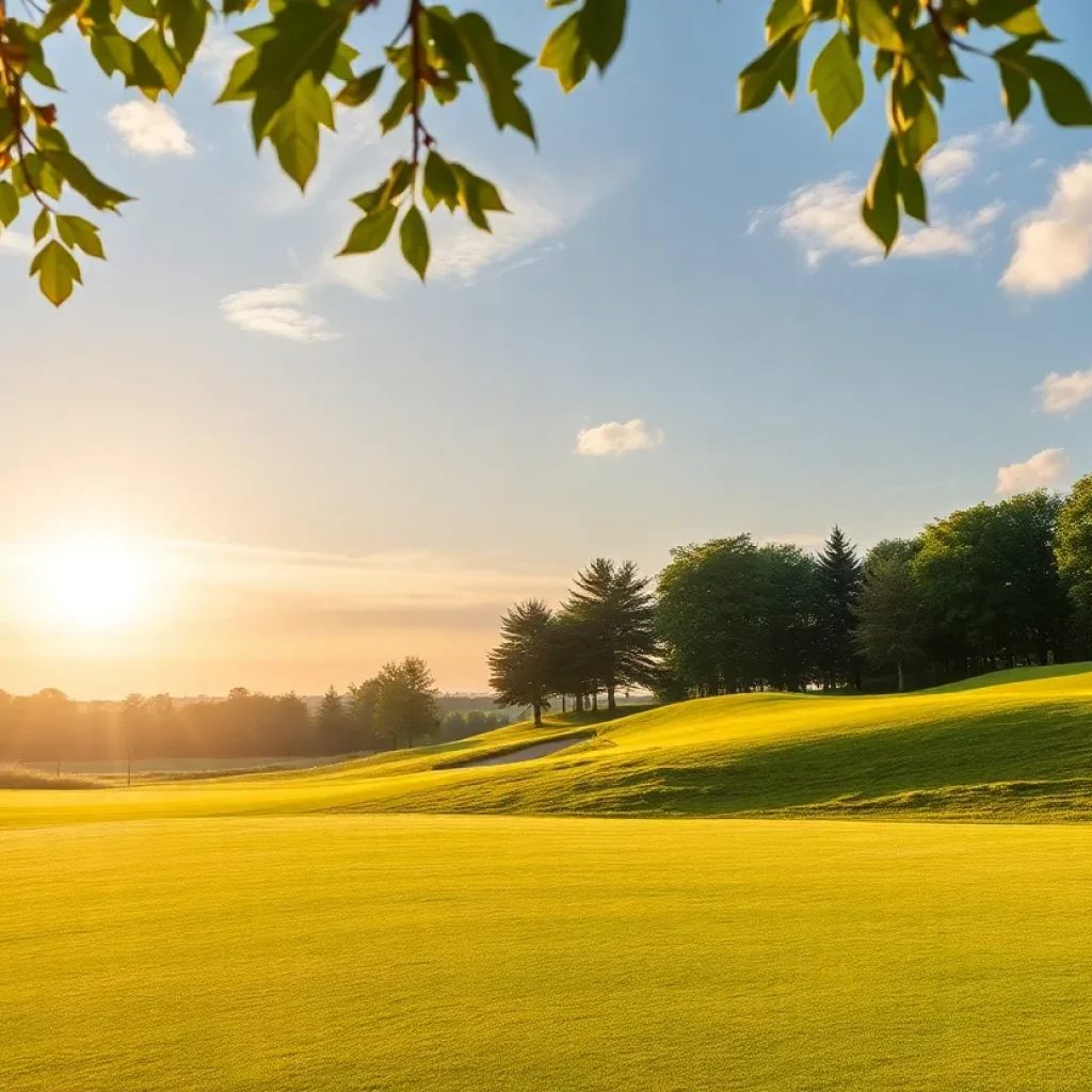 Close up of a beautiful golf course