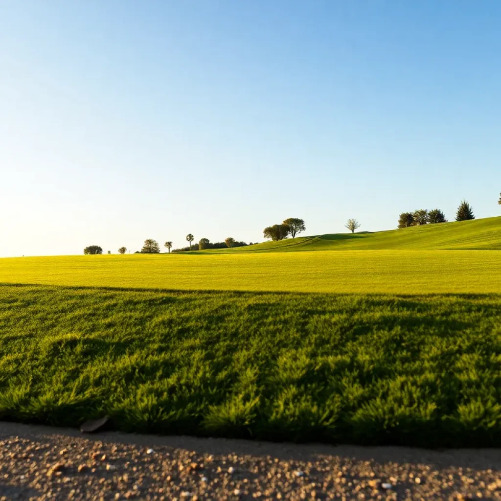 close up of a beautiful golf course