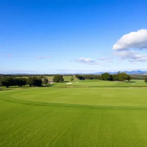 Close up of a beautiful golf course