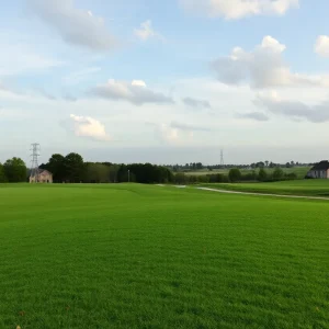 Close up of a beautiful golf course