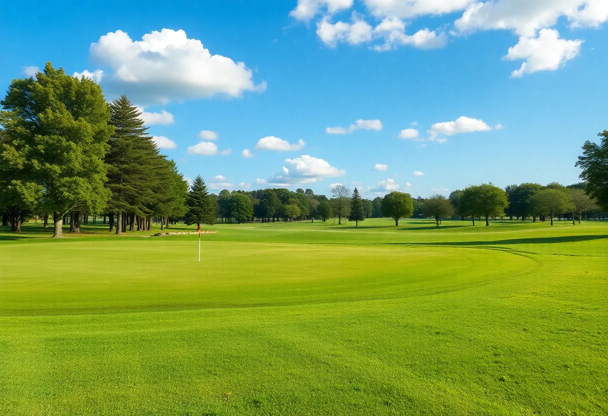 Close Up of a Beautiful Golf Course