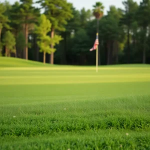 Close-up of a beautiful golf course