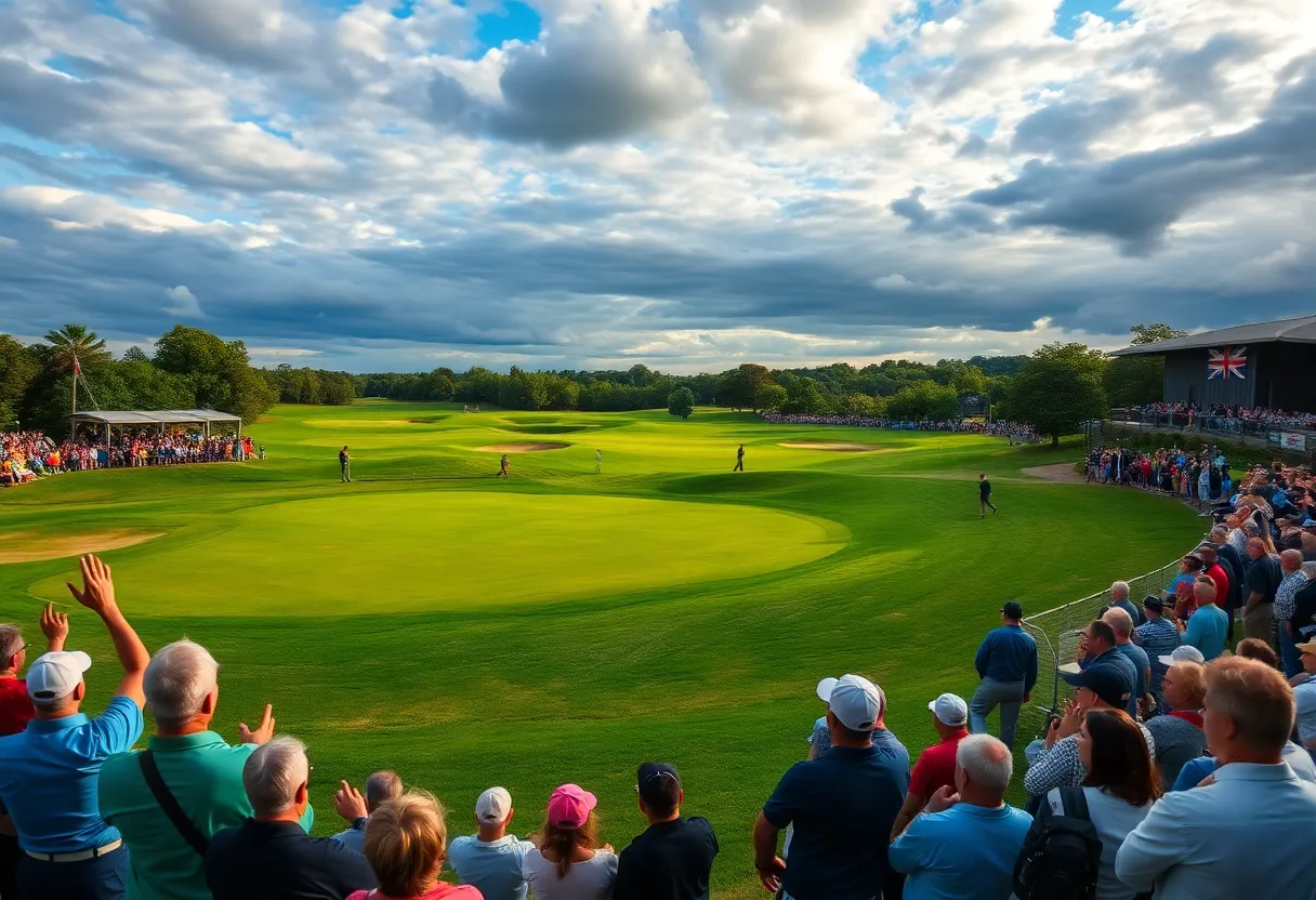 Golf tournament scene from the 2025 Mexico Open