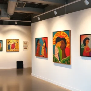 Artwork displayed at Tampa's Black History Month art exhibition