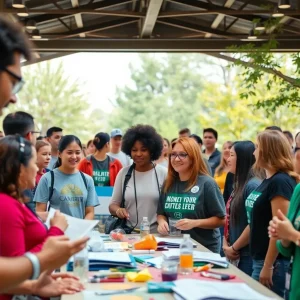 Community members participating in health and wellness events