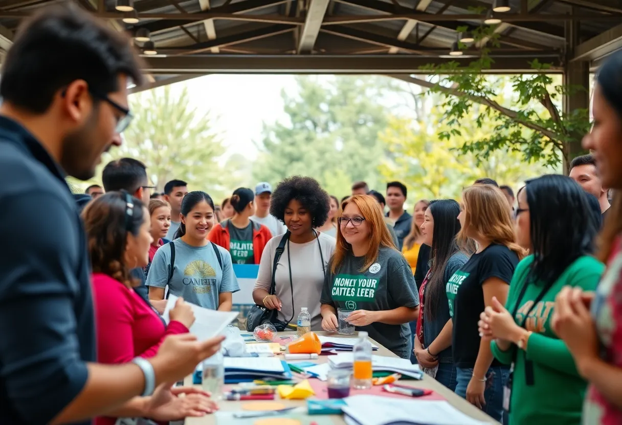 Community members participating in health and wellness events