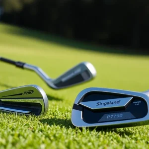 Set of Costco Kirkland Signature golf irons on a golf course