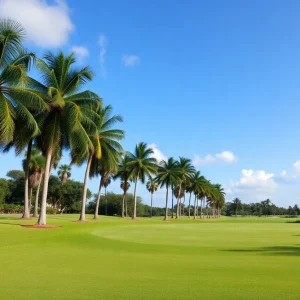 Scenic view of a golf course in Florida