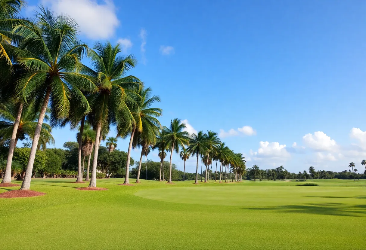 Scenic view of a golf course in Florida