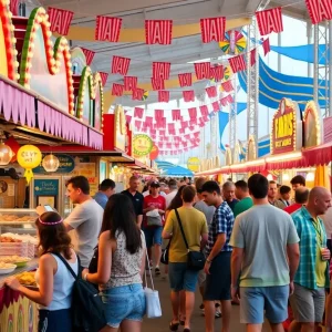 Various food options at the Florida State Fair in Tampa