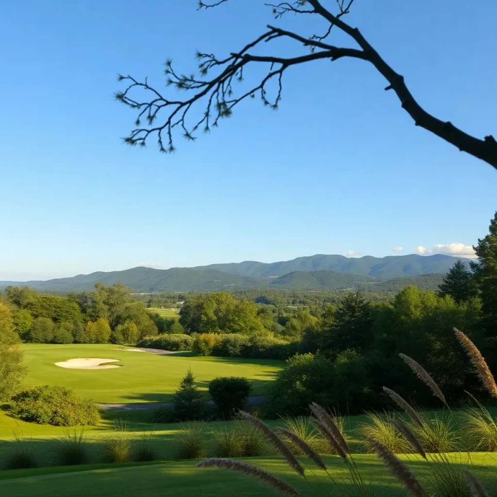 Scenic view of Fox Run Golf Club with lush greens and mountains