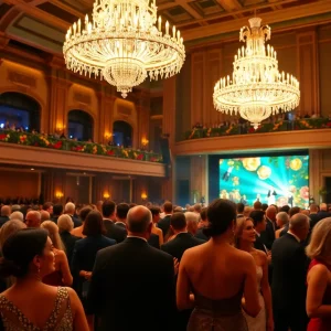 Guests enjoying a gala night at the Straz Center