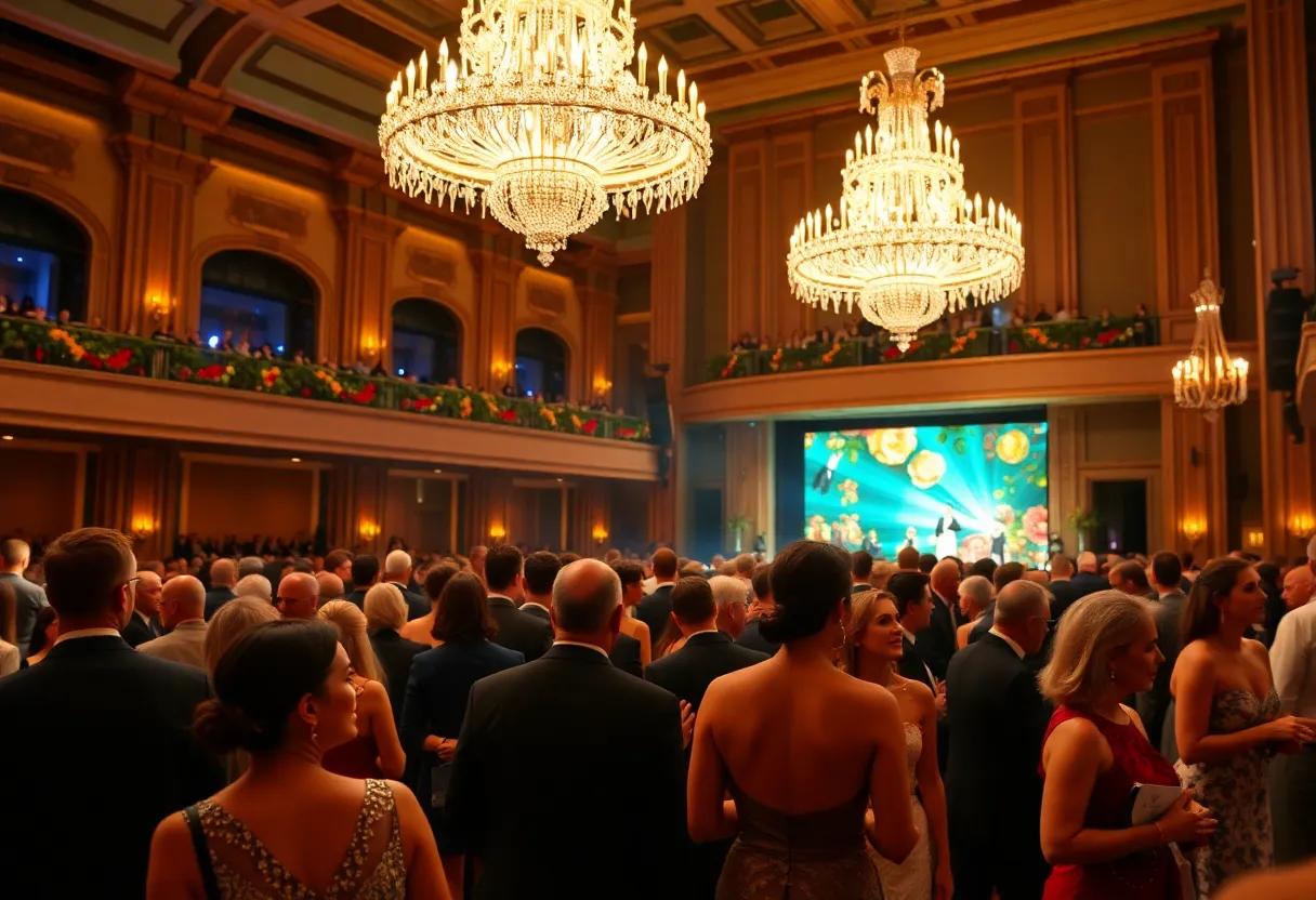 Guests enjoying a gala night at the Straz Center