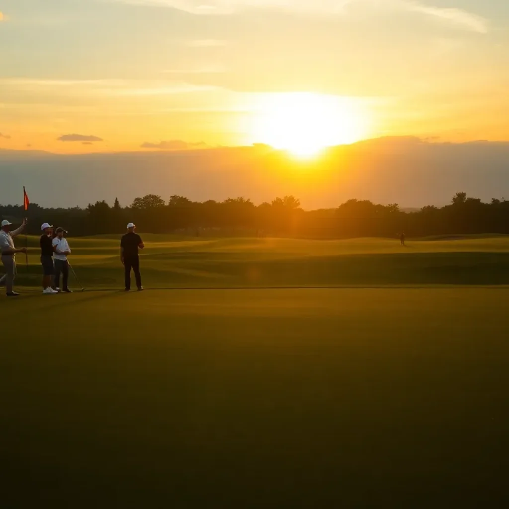 Golfer celebrating a victory at the Qatar Masters