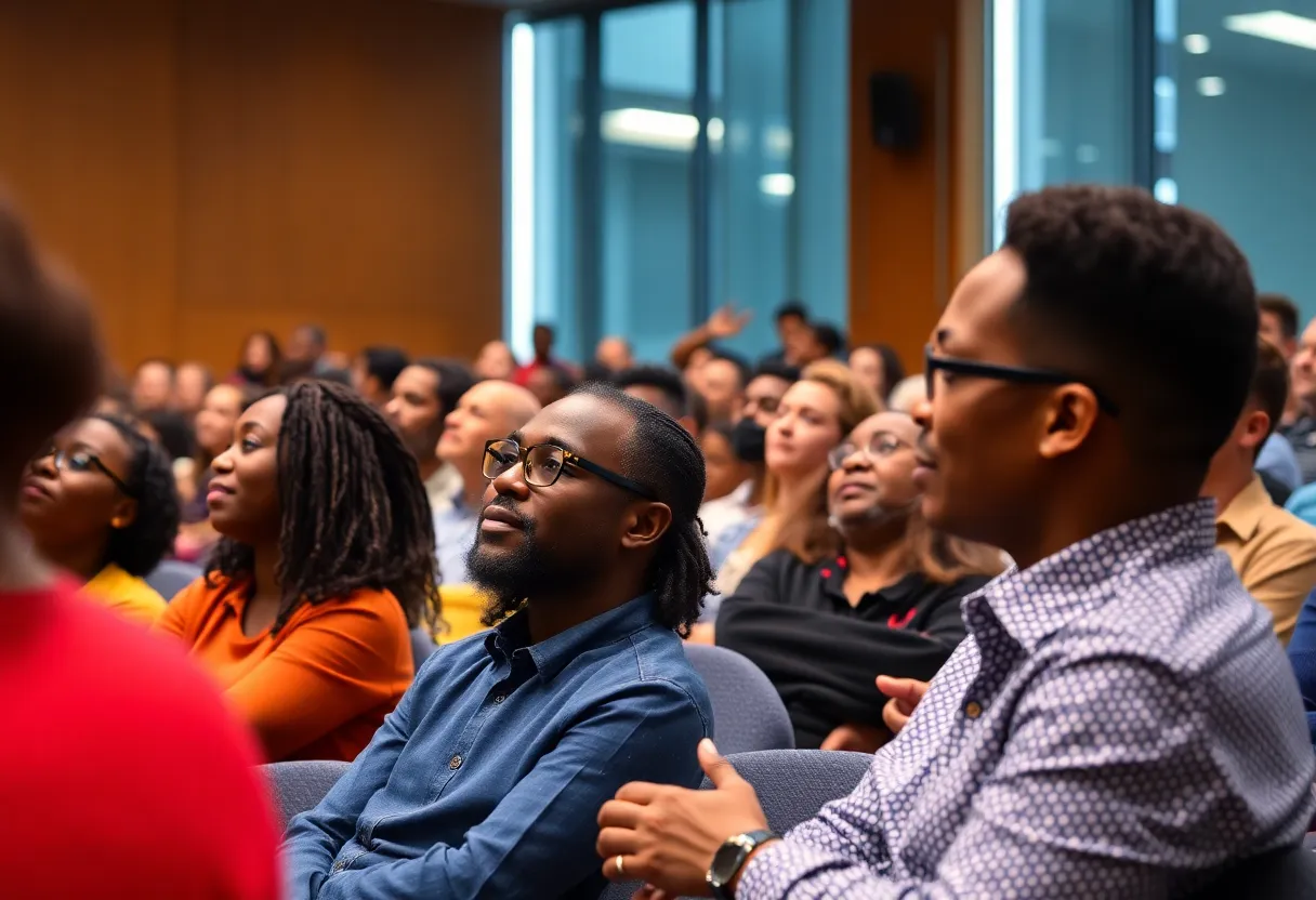 Audience engaged in a lecture at the University of South Florida, Tampa