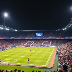 Football match between Inter Miami and Orlando City at Raymond James Stadium.