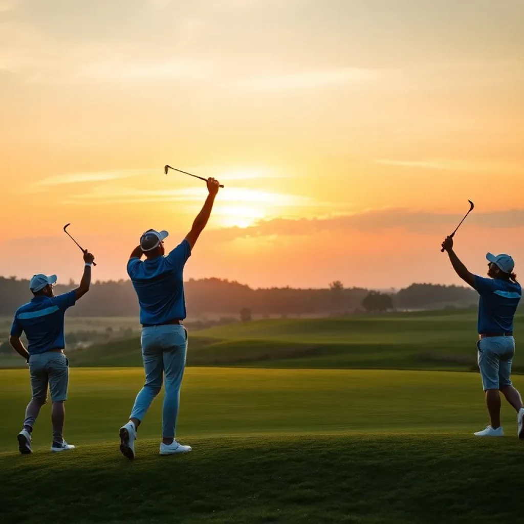 Golf course view during the International Series in India