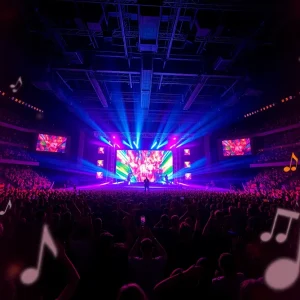 Crowd enjoying a concert at Amalie Arena