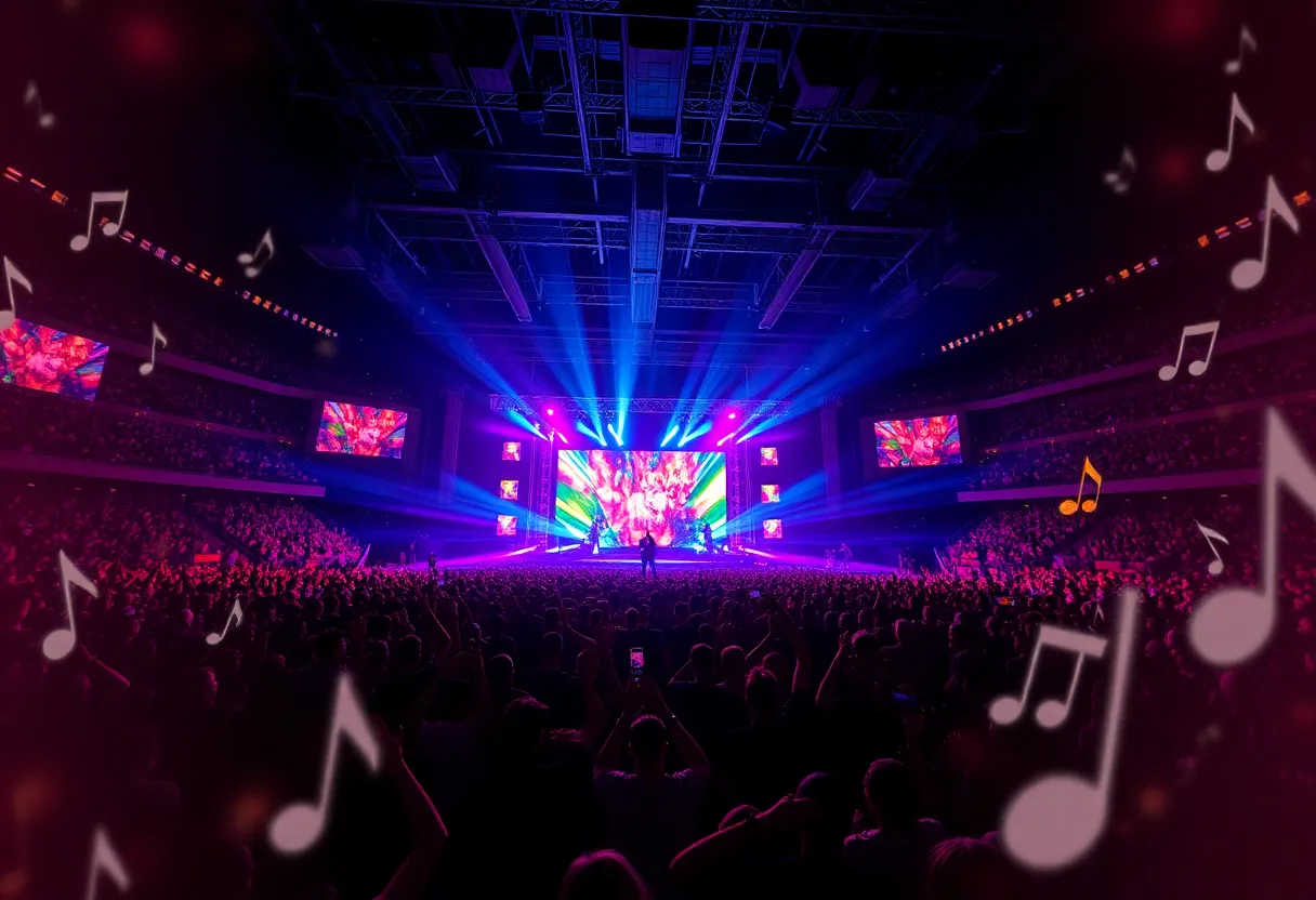 Crowd enjoying a concert at Amalie Arena