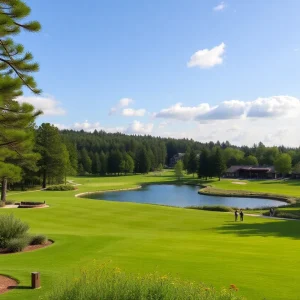 Les Bordes Golf Club with families enjoying leisure activities