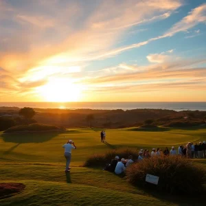 Golfer celebrating victory at Genesis Invitational