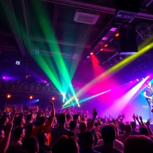 Crowd enjoying live music at a concert