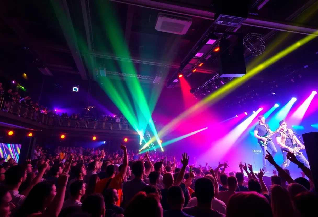 Crowd enjoying live music at a concert