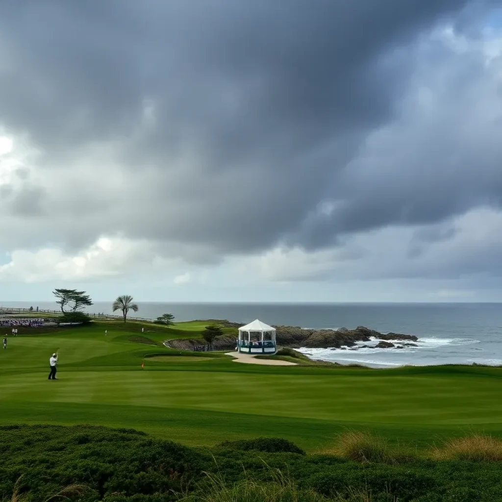 Rory McIlroy playing golf at Pebble Beach Pro-Am