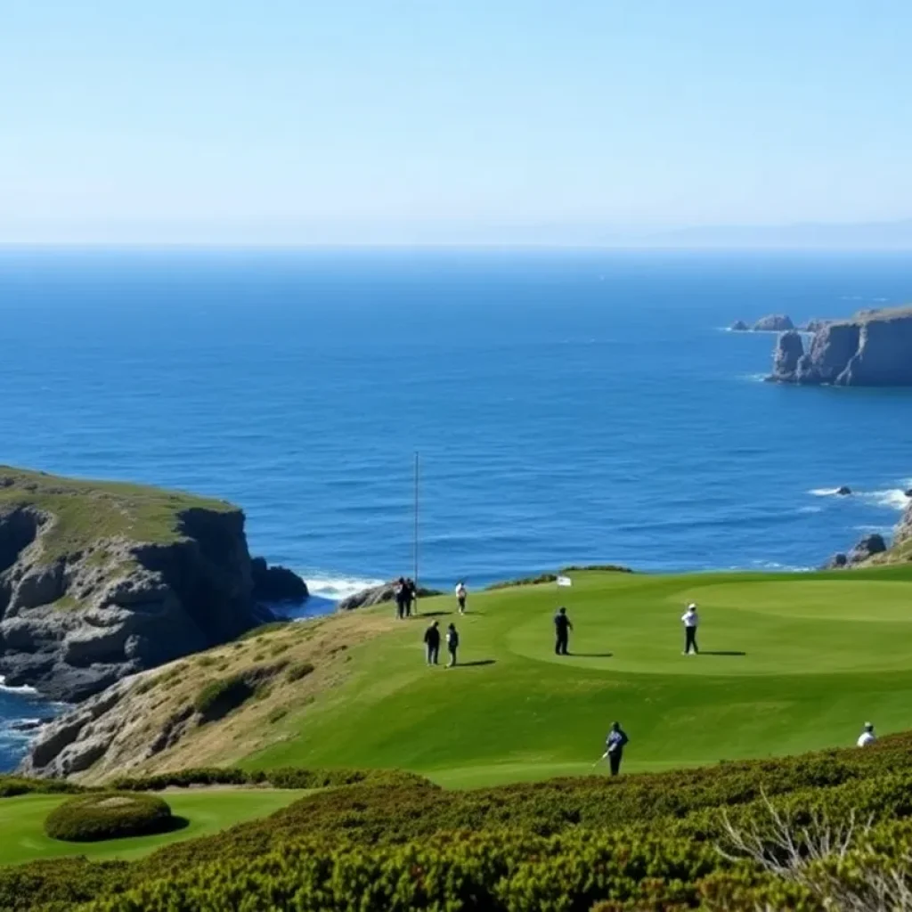 Rory McIlroy celebrating his victory at Pebble Beach Pro-Am