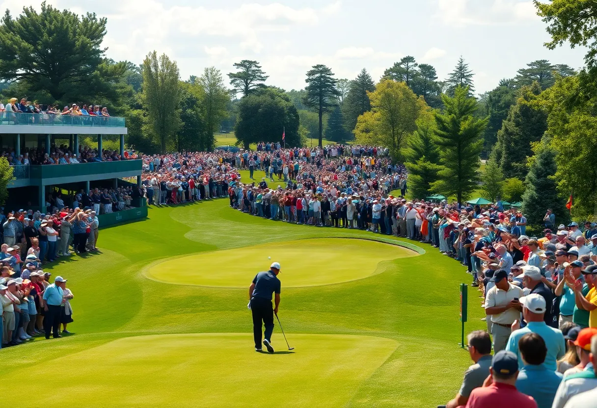 Overview of Quail Hollow Golf Club during PGA Championship 2025