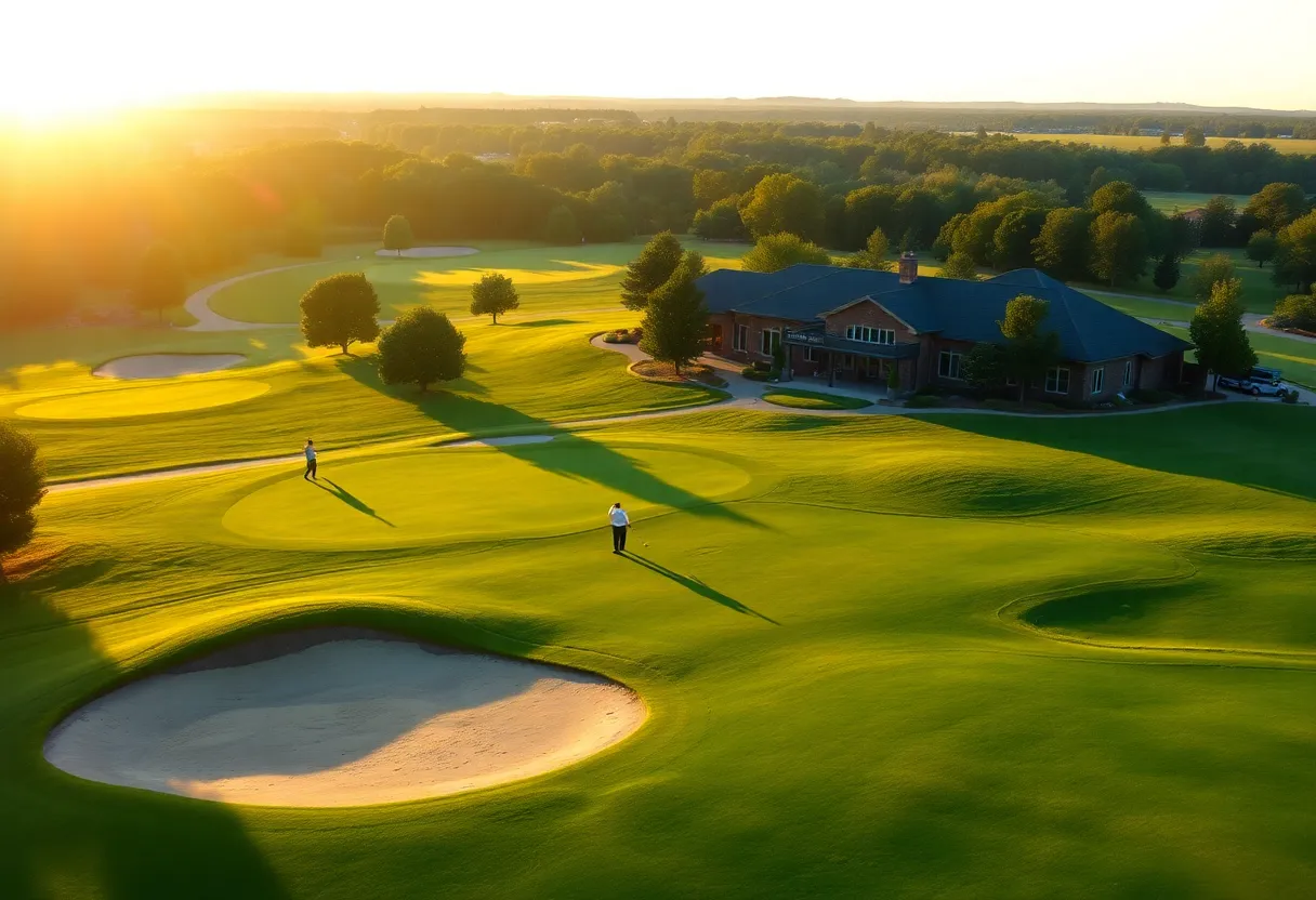 Scenic view of a premium golf course with manicured greens