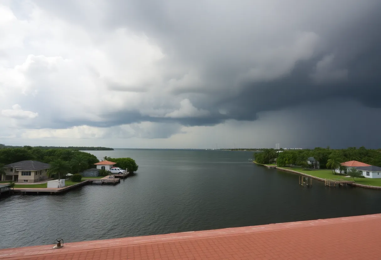 Tampa Bay coast during hurricane season