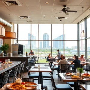 Outdoor dining in Tampa showcasing various restaurant options.