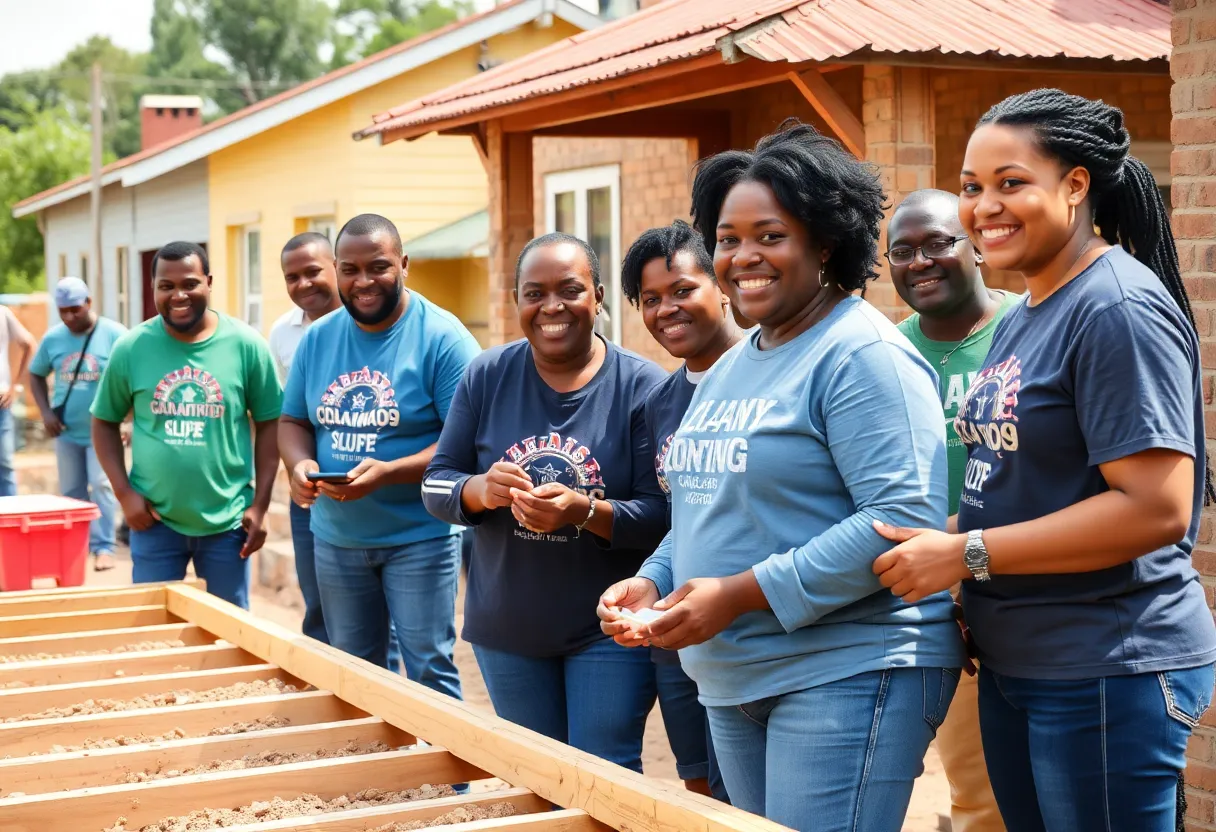 Community volunteers building homes in Tampa