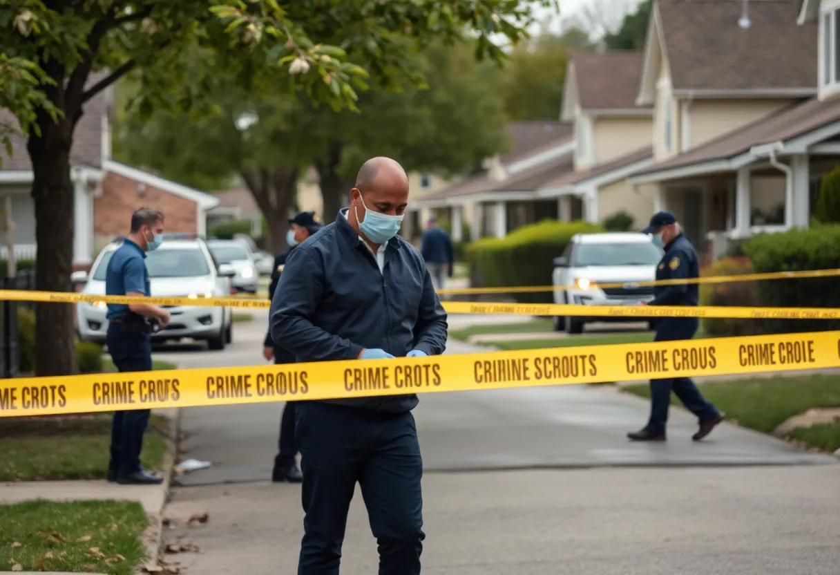 Police investigating a crime scene in Tampa