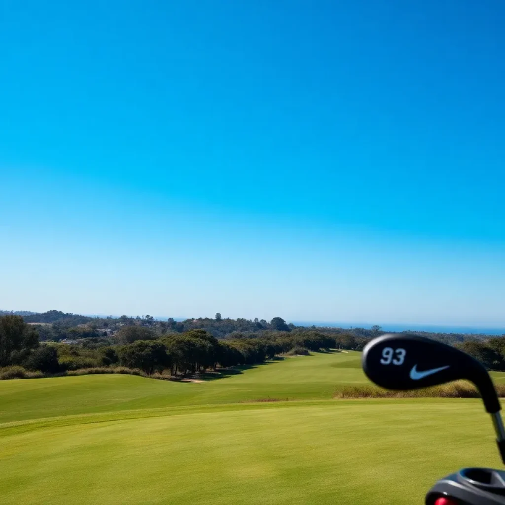 Illustration of a serene golf course reflecting on absence