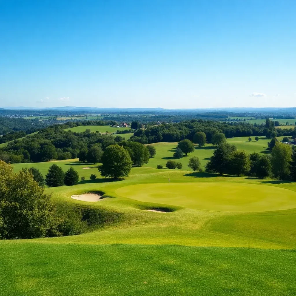 Scenic golf course in Europe