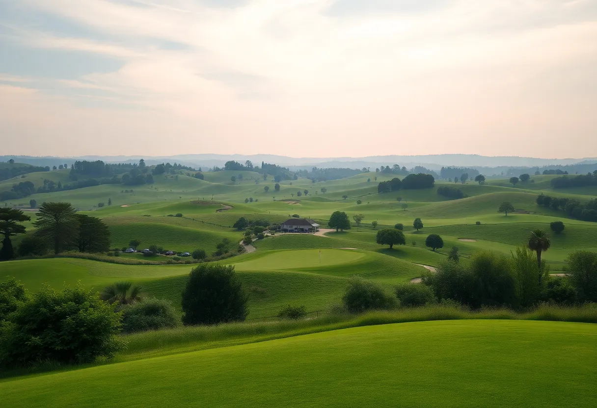 View of a stunning golf course in the United States.