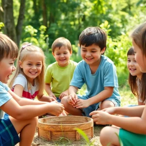 Children enjoying activities at USF Camp Kesem summer camp