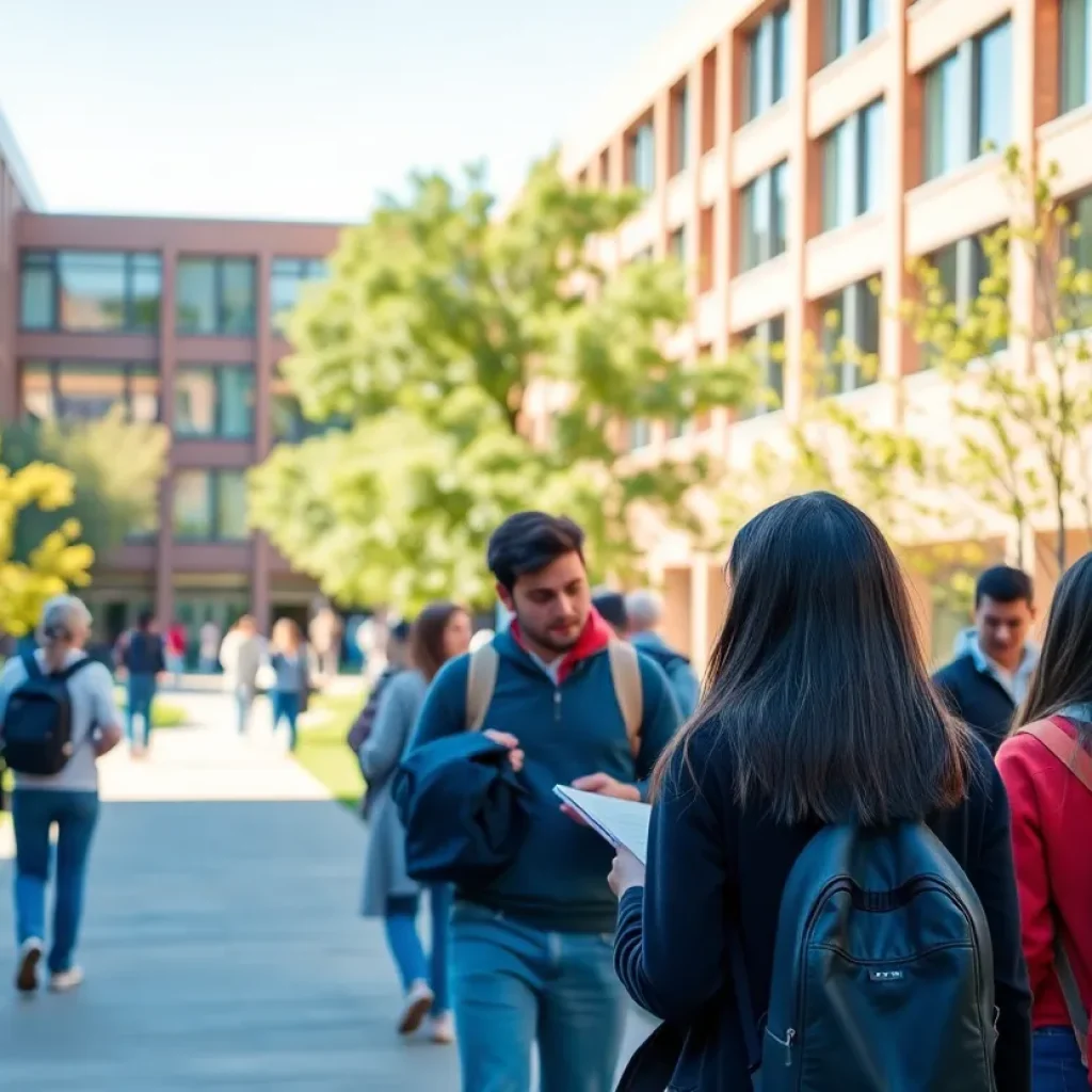 Students on the University of South Florida campus