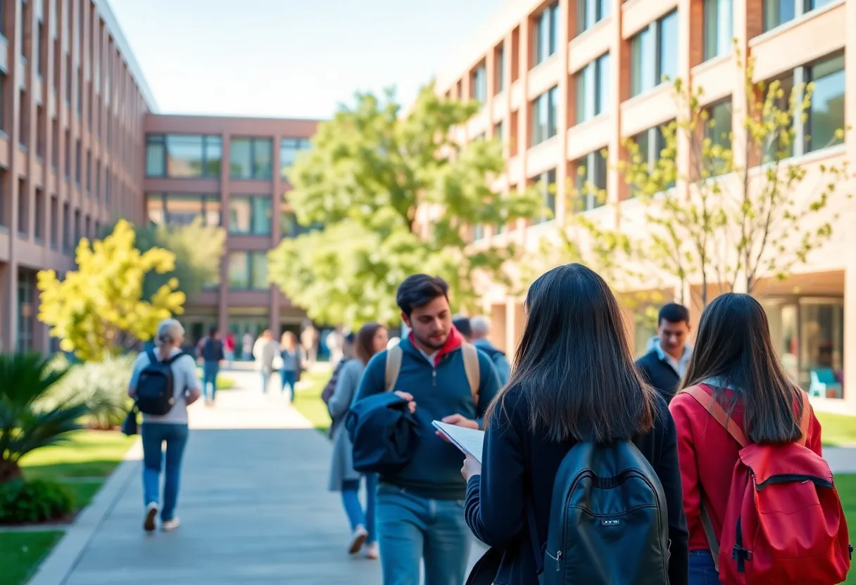 Students on the University of South Florida campus