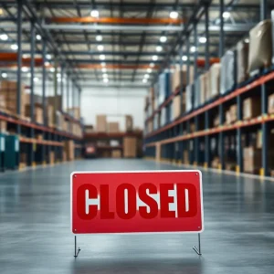 Warehouse Closure Sign