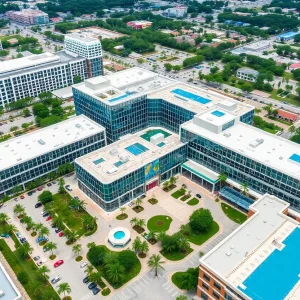 Aerial view of Westshore Plaza showcasing a mixed-use development.